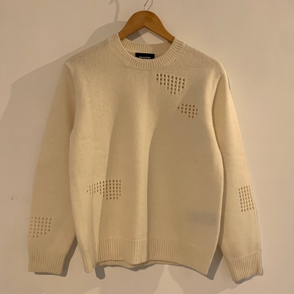 The Kooples Paris Winter White Crewneck Wool Sweater - Picture 1 of 6